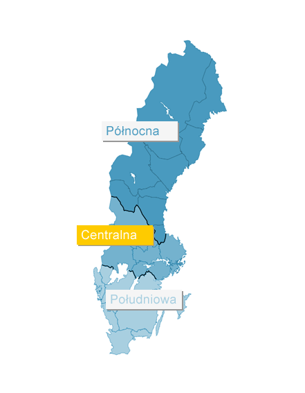 Mapka: Szwecja Centralna